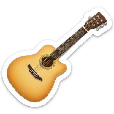 Une guitare à 16 cordes sticker