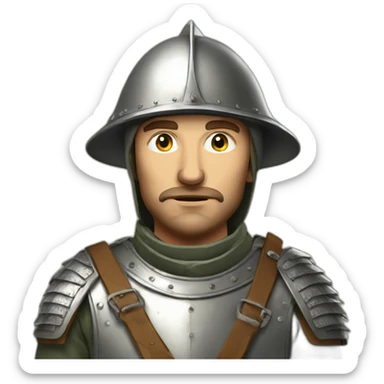 13th century polish infantryman sticker