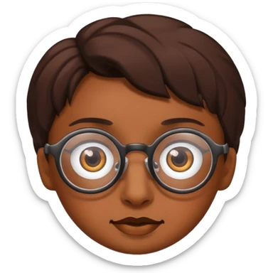 just eyes with glasses, no faces sticker