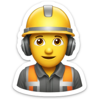 poulpe avec casque de chantier sticker