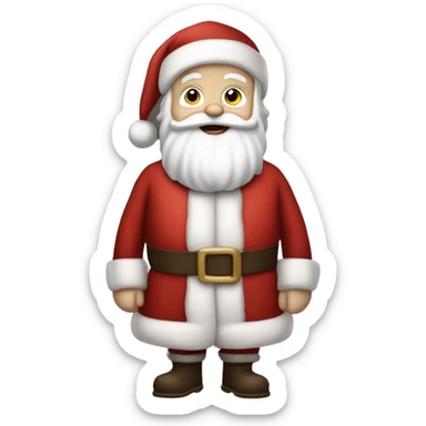 pale skin santa claus full body sticker