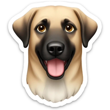 anatolian shepherd tan and black sticker