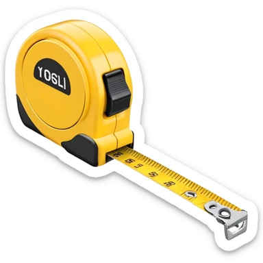Measuring tape sticker