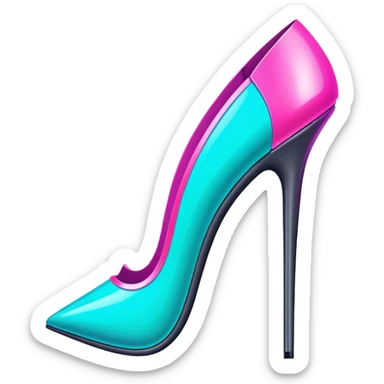 neon cyberpunk style 
stiletto sticker