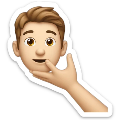 Homme qui lève les mains en l’air en aillant l’air innocent sticker