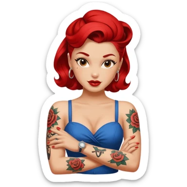 arm pin up tattoo all sticker