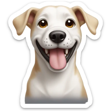 smile french dog sticker