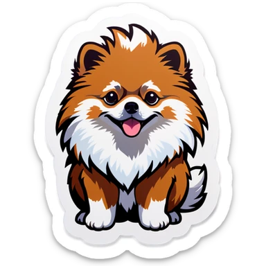 Pomeranian puppy sticker