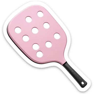 light pink pickleball paddle with white handle sticker
