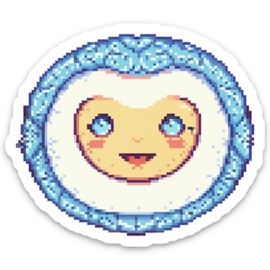 A wide face, radiant with joy, like the younger saint in a fresco sticker