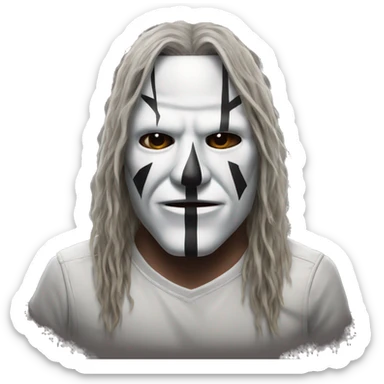 A realistic portrait of drummer of slipknot sticker