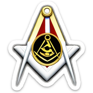 Masonic Square and Compass with WRL 153 in the center sticker