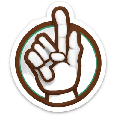 Hook em horn hand  sticker