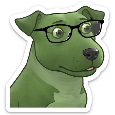 Cane con occhiali  sticker