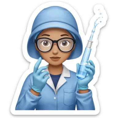 Testing water samples sticker