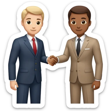 business person in a suit shaking hands with another person sticker