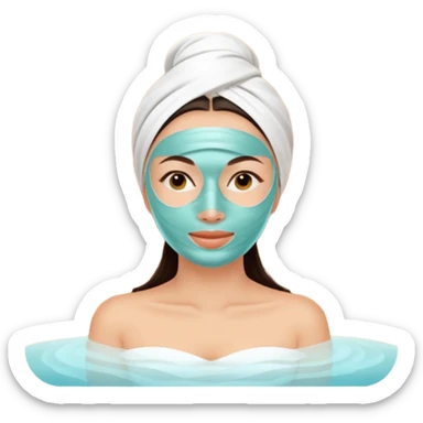 Woman doing spa sticker