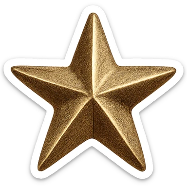 tiny metallic gold star, glamorous and stylish, no background sticker