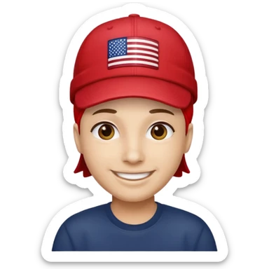 Red cap on a person that says USA on the hat sticker