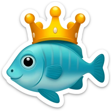 king of the sea and fish sticker