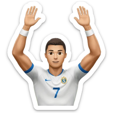 Ronaldo scoring bicycle kick goal sticker