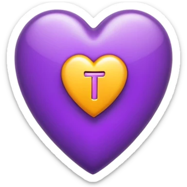 The Letter “T” inside a Purple Heart sticker