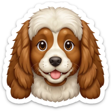 Russian Cocker Spaniel with a happy expression sticker