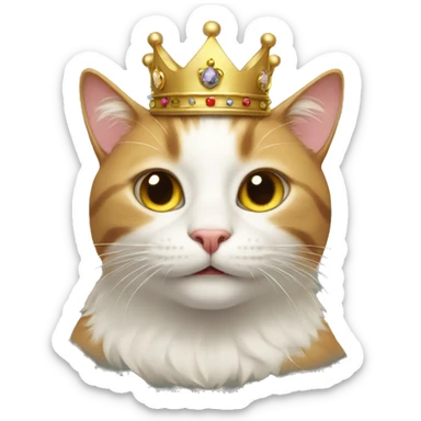 cat with crown sticker