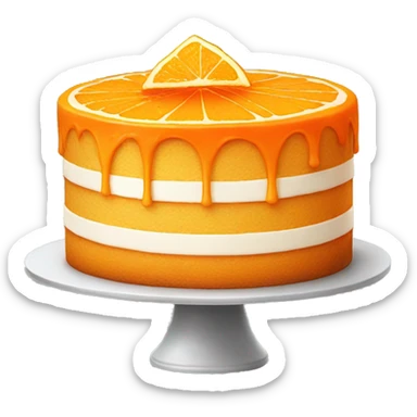One Orange cake sticker