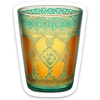 moroccan tea glass sticker