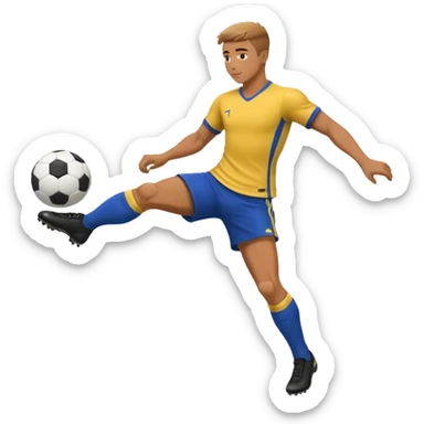 soccer player kicking ball sticker