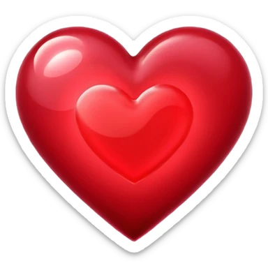 burgundy red heart shaped spell sticker