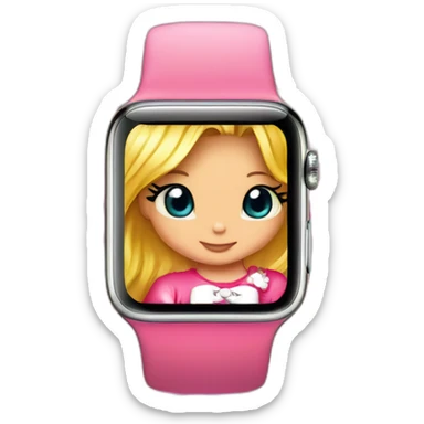 Pink hello kitty Apple Watch with Britney Spears in wallpaper  sticker