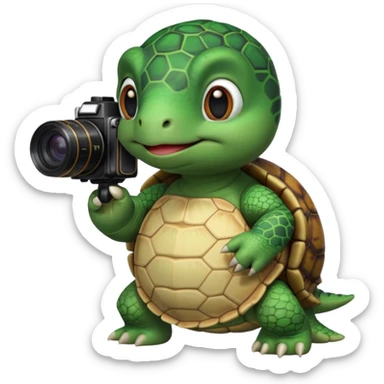 cheongsam ancient turtle with camera sticker