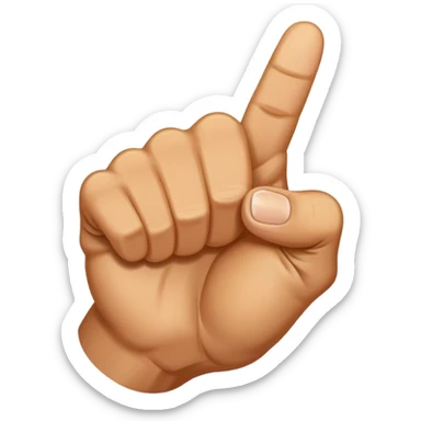 fist with the thumb between the middle and pointer finger sticker