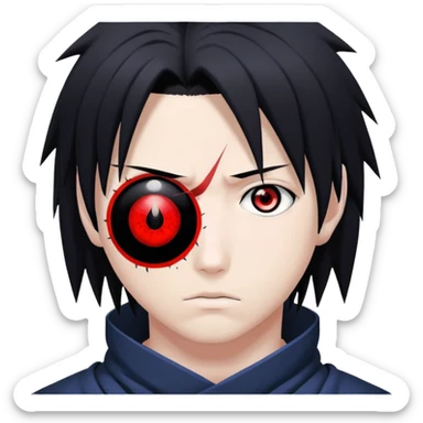 Sasuke with sharingan sticker