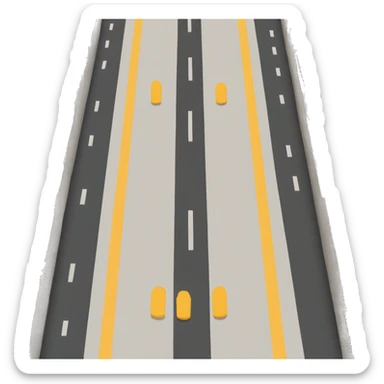 long street with two sidewalks sticker