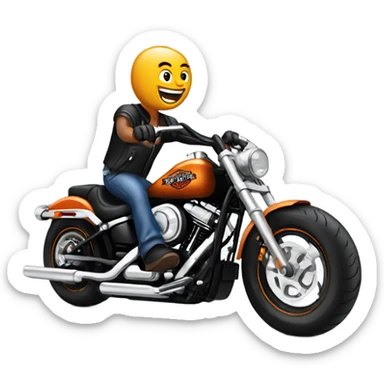 Harley Davidson wheelie sticker