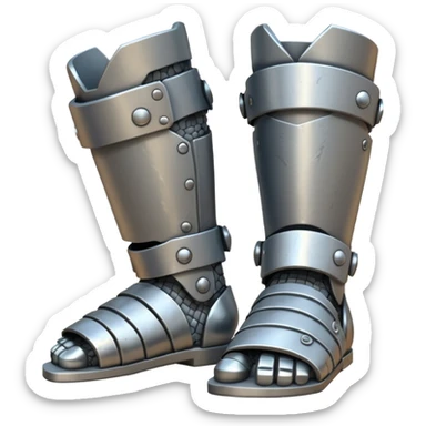  Feet armor Emoji fantasy pixel art style sticker
