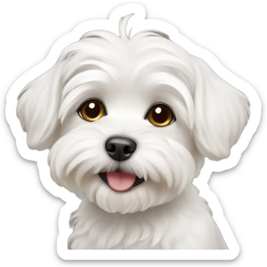 Maltese puppy sticker
