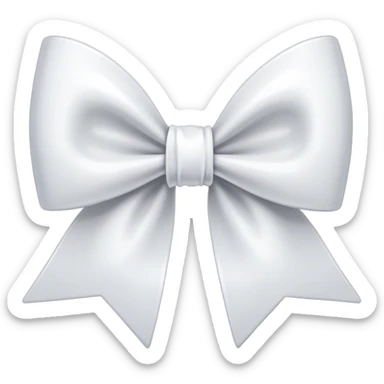 White bow sticker