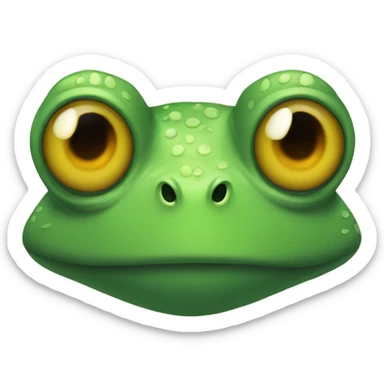 An evil looking frog. sticker