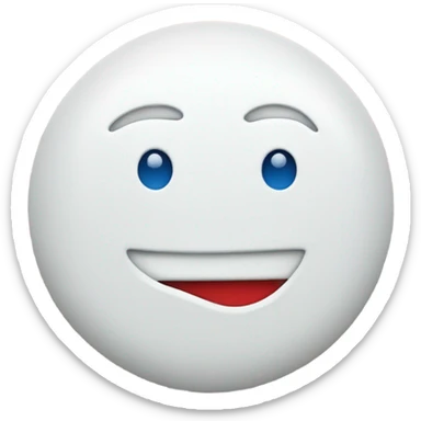 Round white disc that says Jim for PMG in red and blue letters  sticker