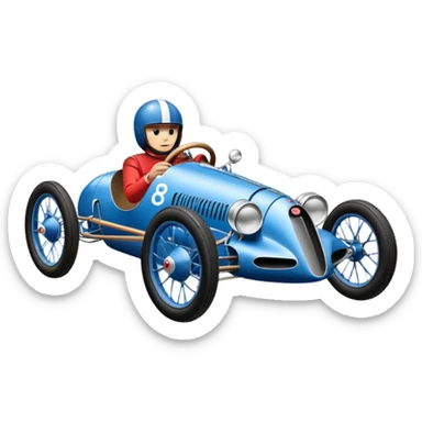 Lowered Bugatti racing cyclekart w sticker