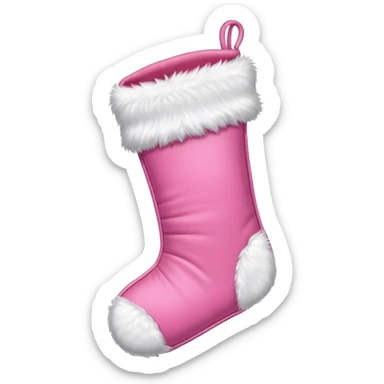 an aesthetic pink  christmas stocking sticker