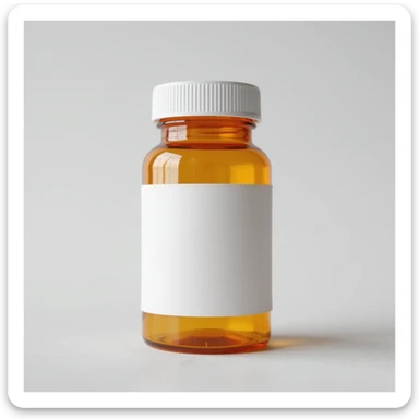 a prescription bottle, photorealistic style sticker