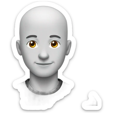 BALD MAN MAKING X SIGN WITH HIS ARMS IN BLACK COLOR sticker