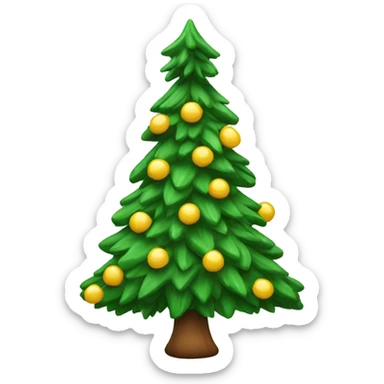 Sapin avec décos sticker