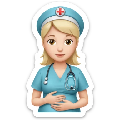pregnant nurse sticker