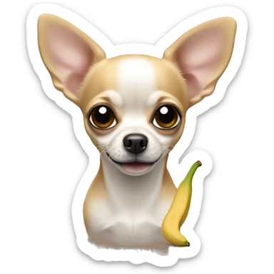chihuahua vetido de platano sticker